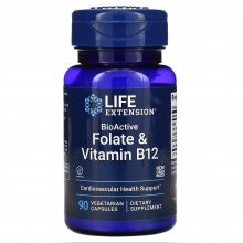  Life Extension Folate and Vitamin B12 90 